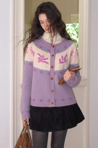 Cream Snow Vintage Cardigan