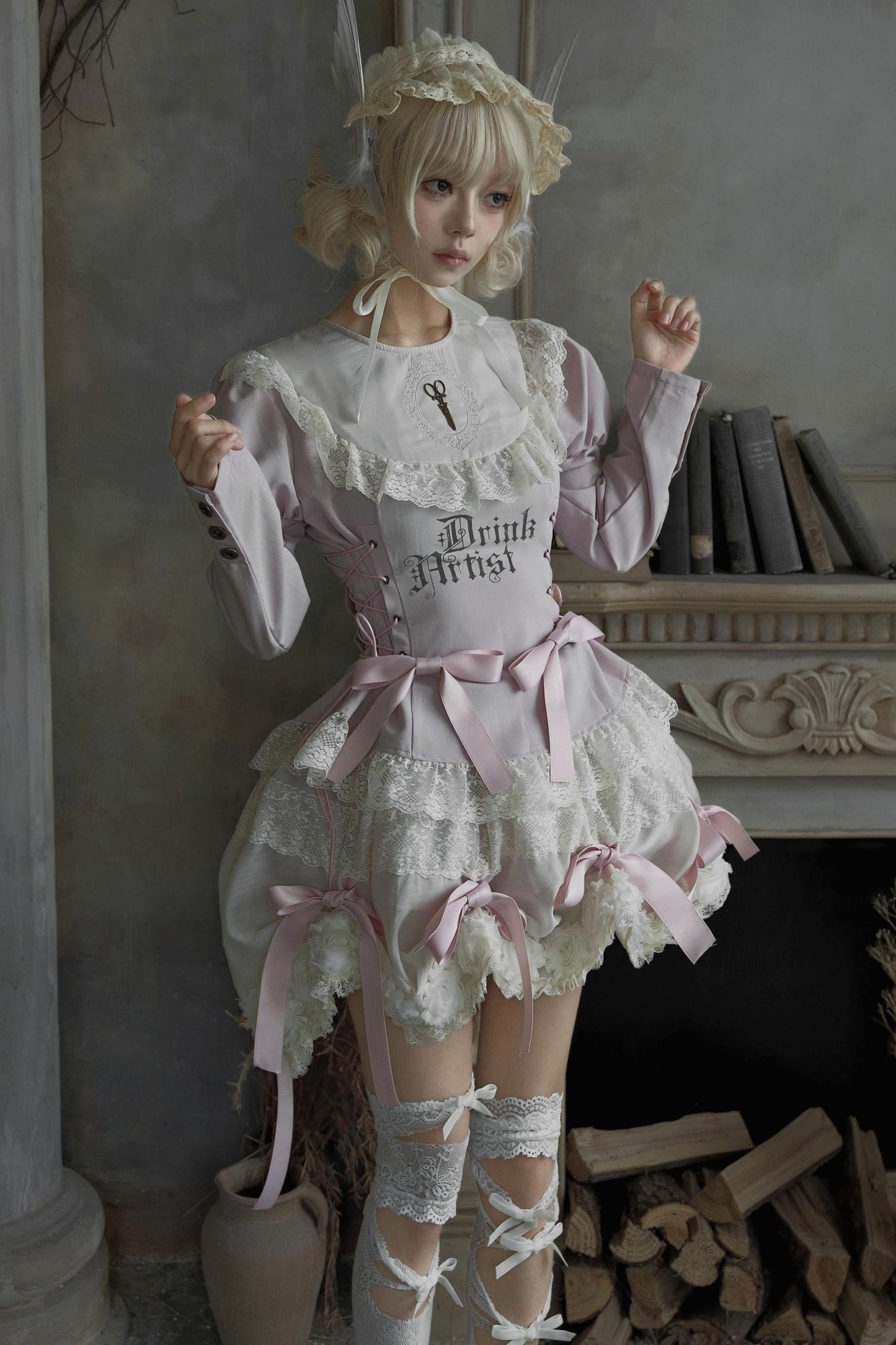 Pink Lace Swing Shirt Set-Up