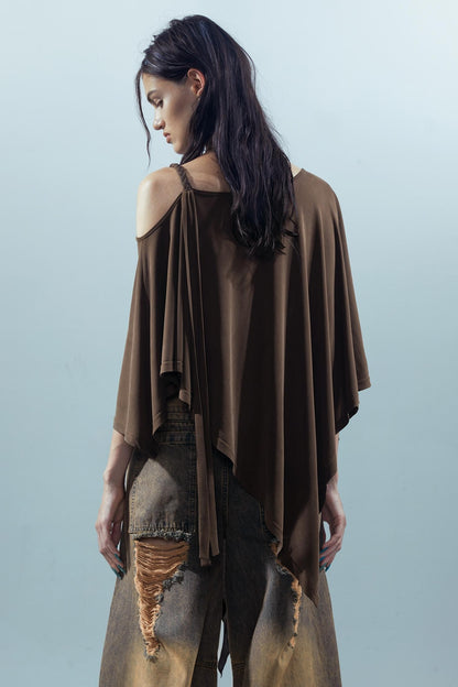 Ruffle Off-Shoulder Tee