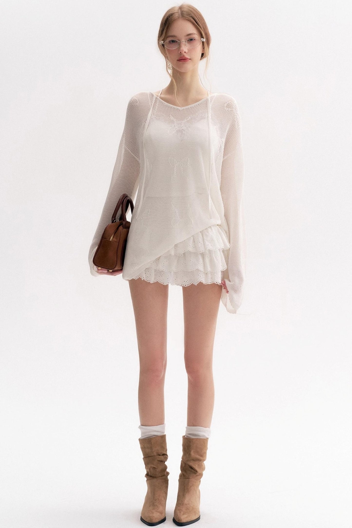 Lazy Bow Knit Cover-up