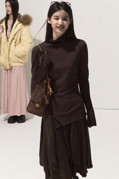 High-Elastic Knit Slim Top