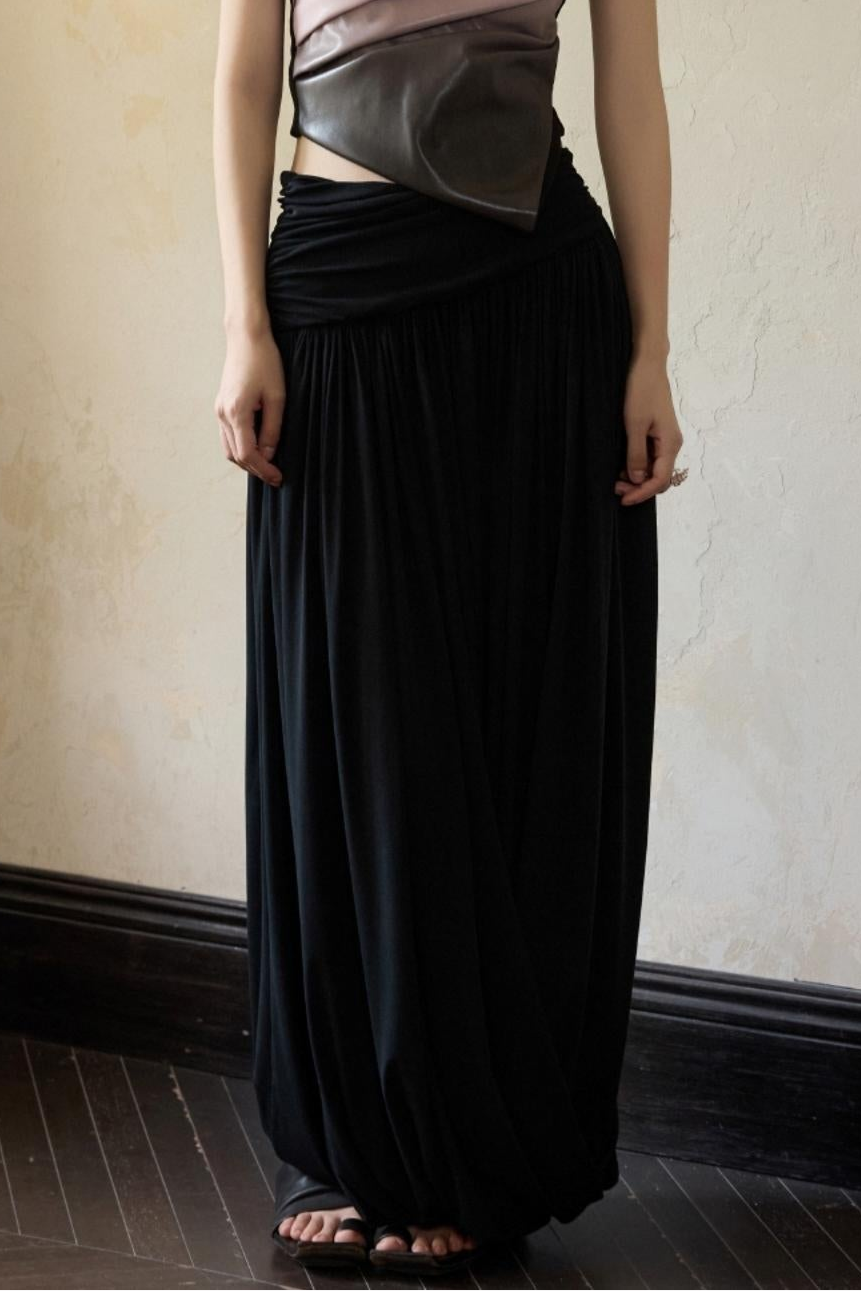 Moonlit Black Knit Skirt