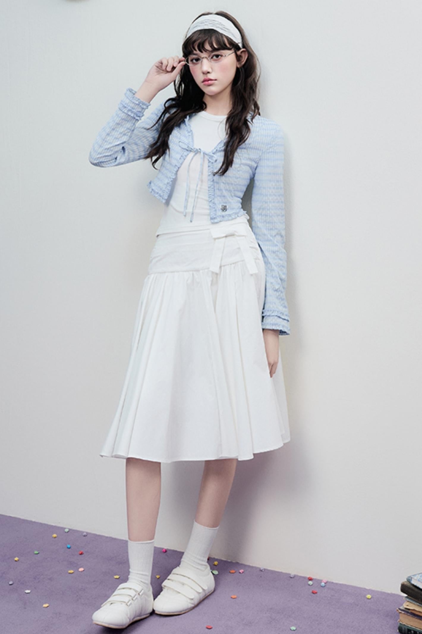 Lace Drawstring Cardigan