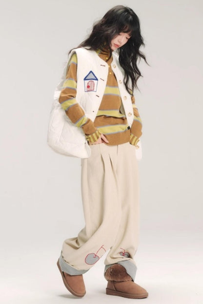 Colorful Patchwork Cotton Vest