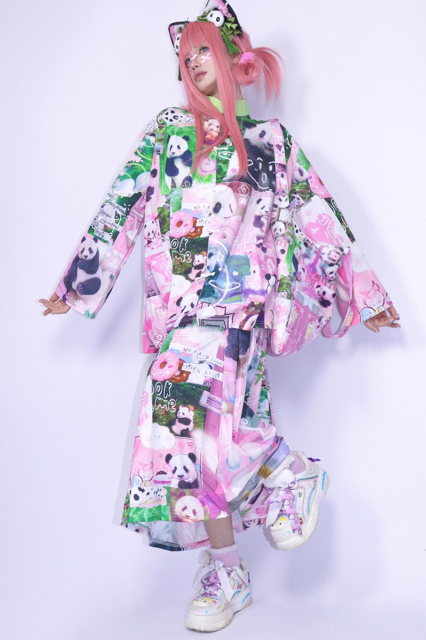 Panda Collage Printed Tang Top