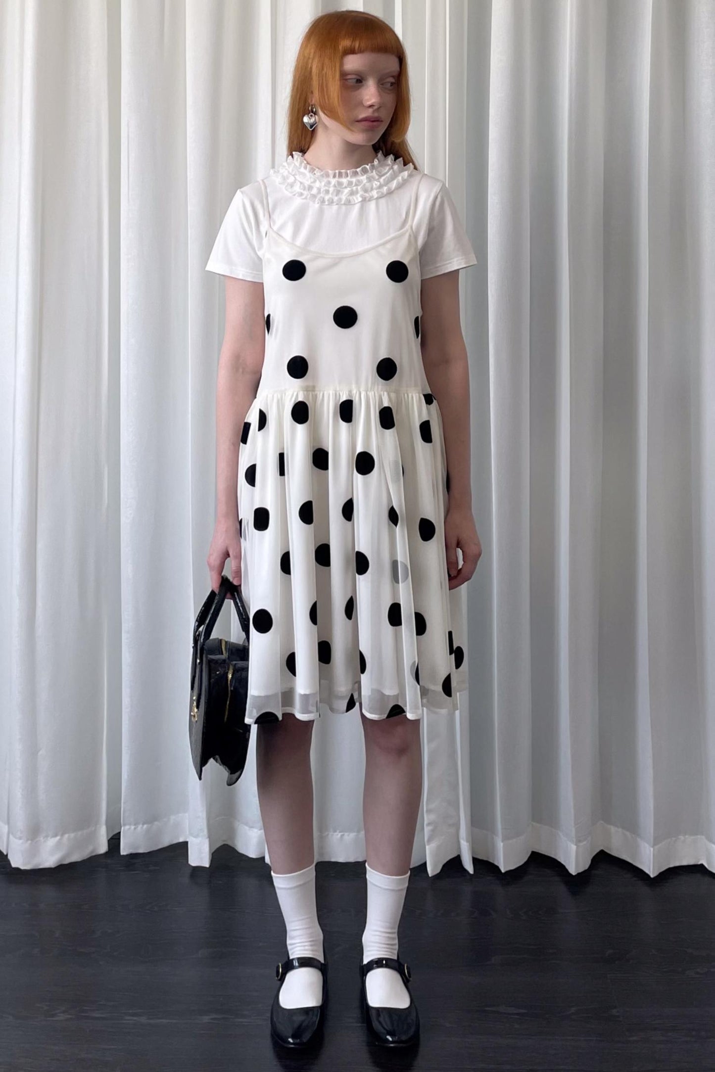 Mesh Polka Dot Dress