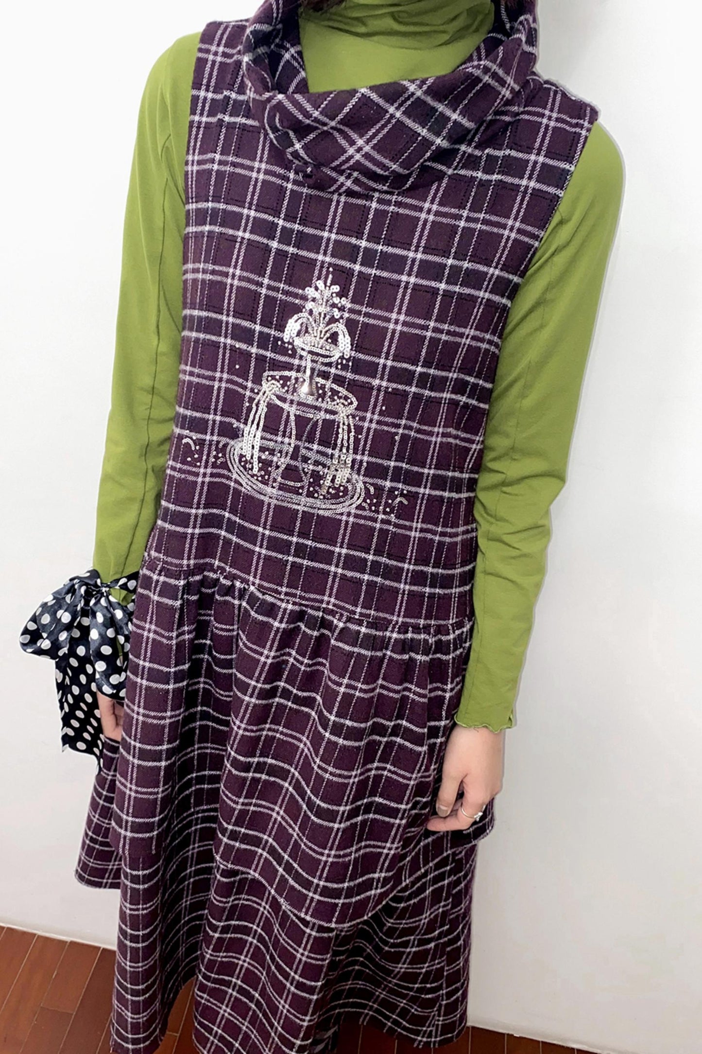 Illusion Plaid Tank Dress