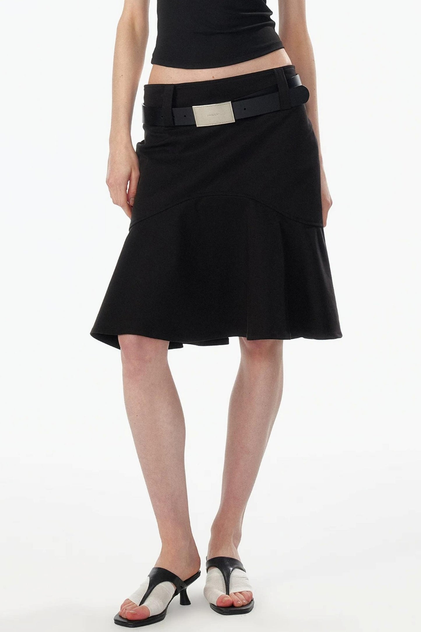 Wide-Waisted Fishtail Skirt
