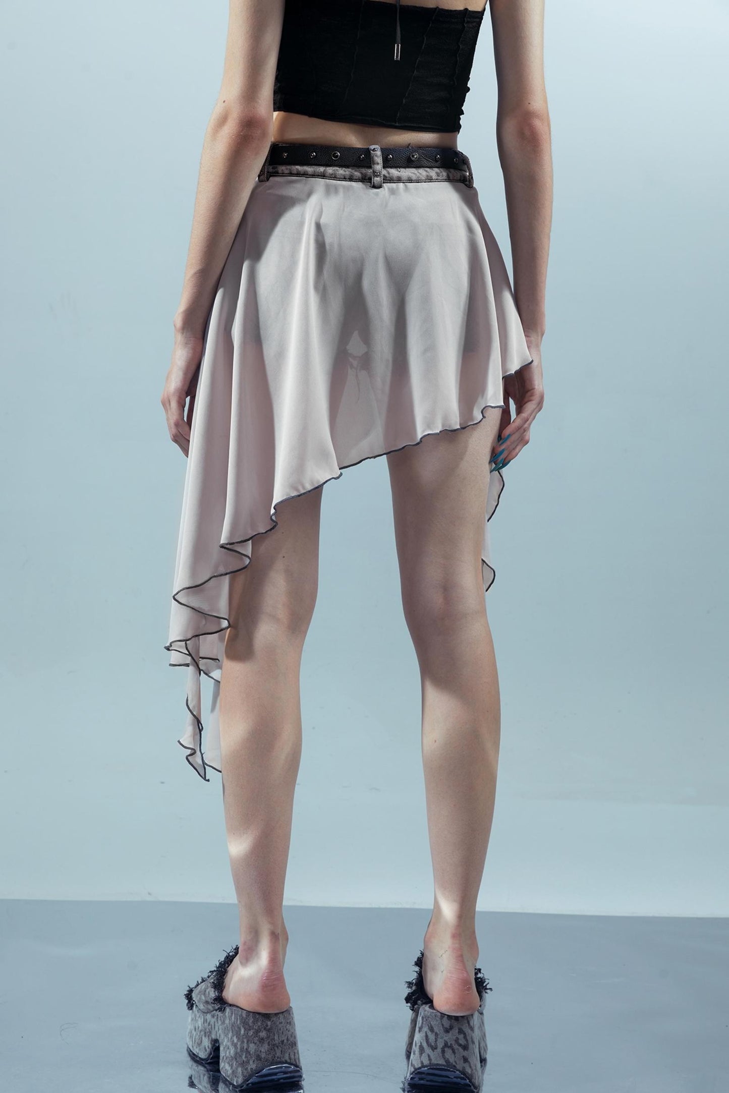 Leopard Denim Patchwork Shorts