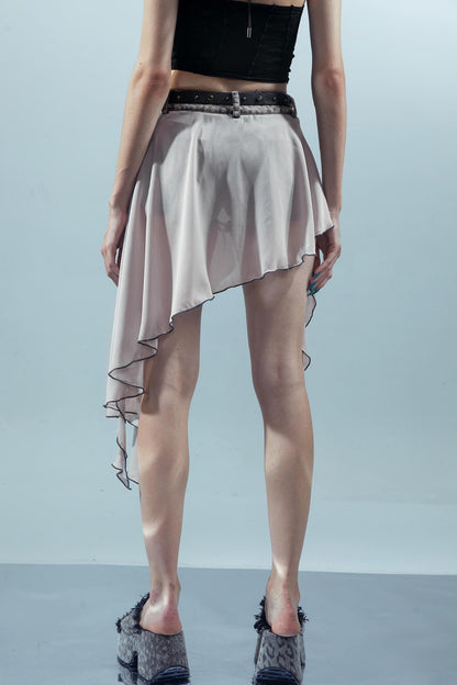 Leopard Denim Patchwork Shorts