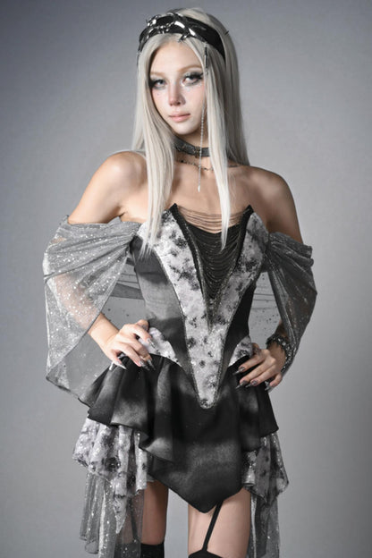 Futuristic Punk Hooded Dress