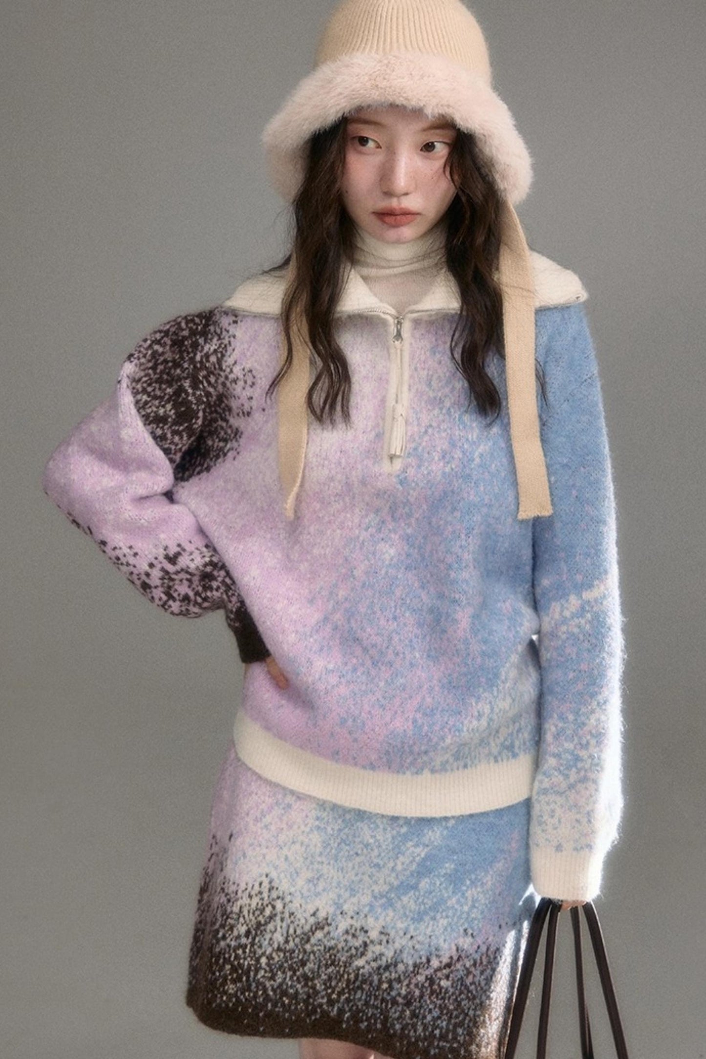 Gradient Wool Blend Winter Set-Up