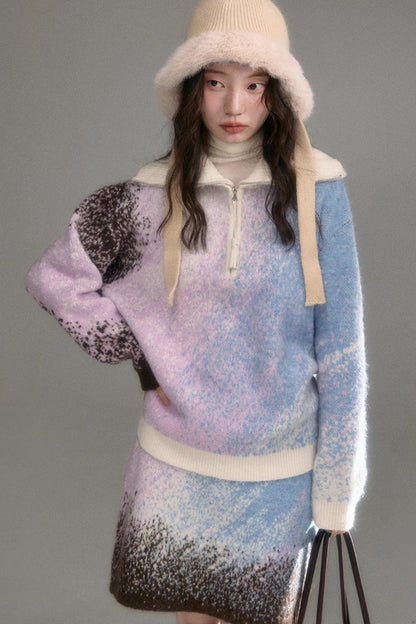 Gradient Wool Blend Winter Set-Up