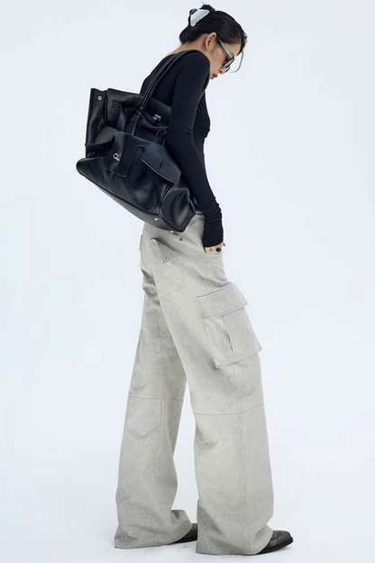 Vintage Glacier Gray Workwear Pants