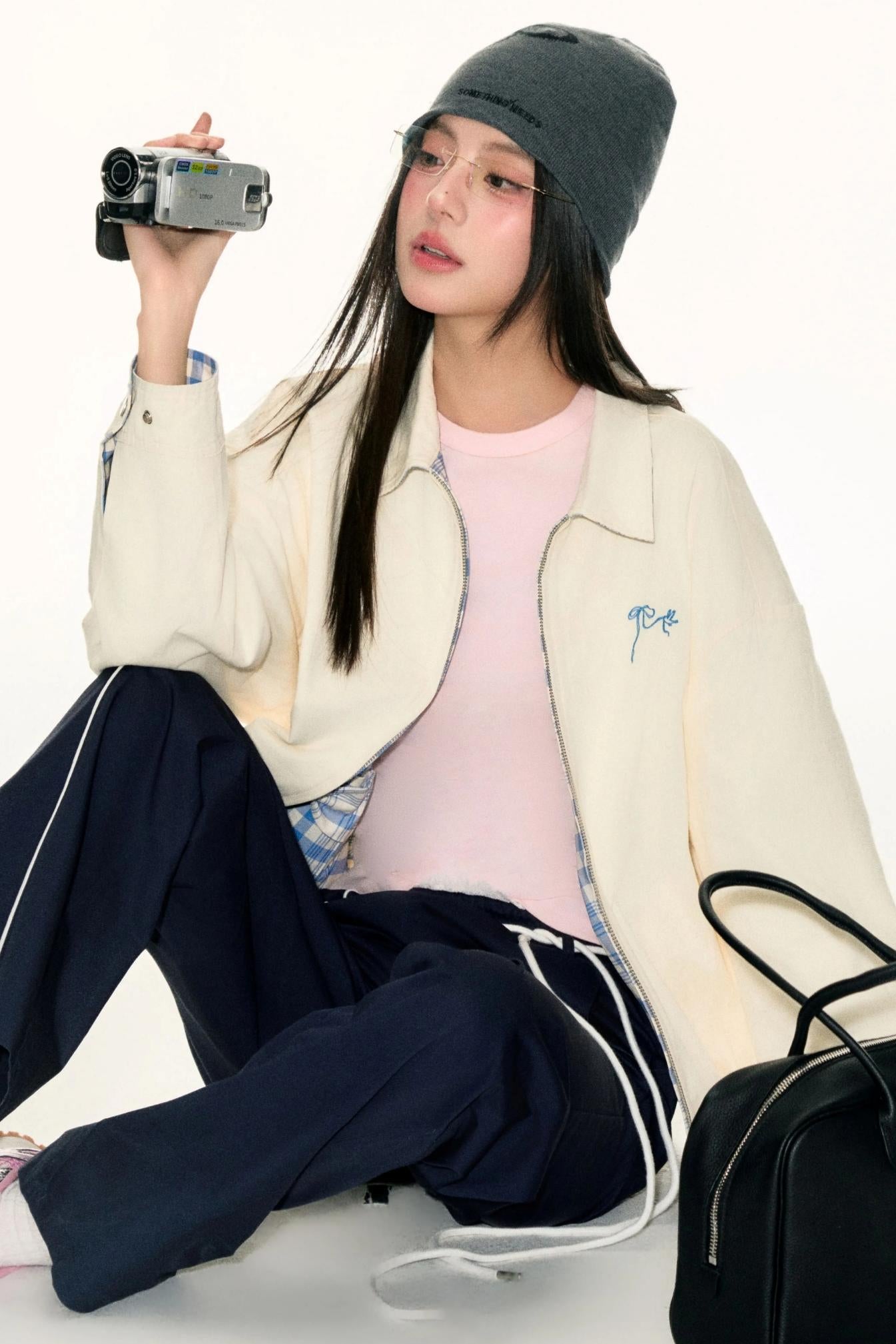 Strappy Blue Plaid Jacket Set-Up