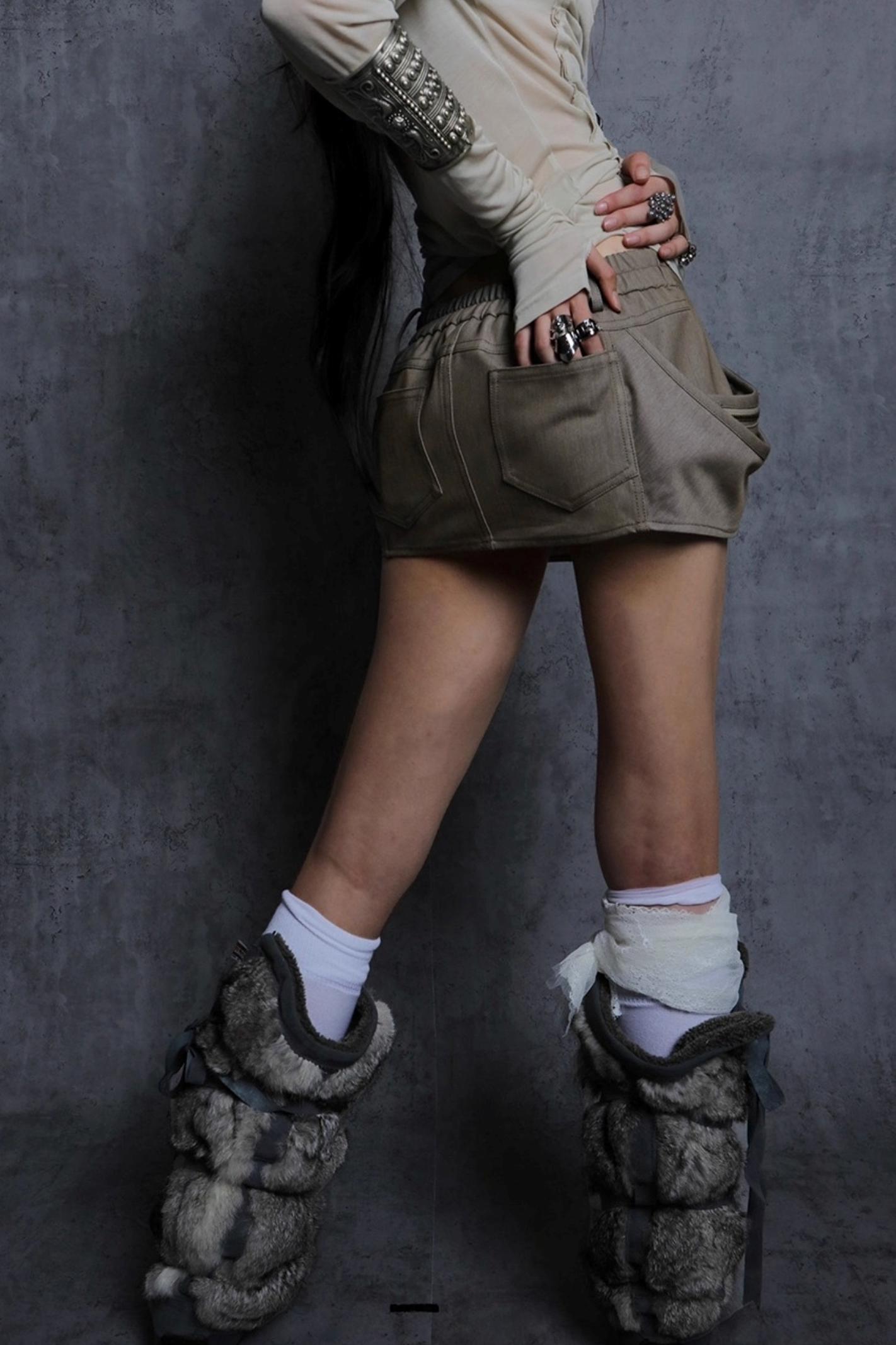 Autumn Original Puffy Cut Short Skirt