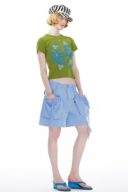 Sky Blue Straight Leg Pants