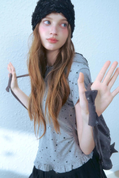 Lace-Trimmed Slim Fit Tee