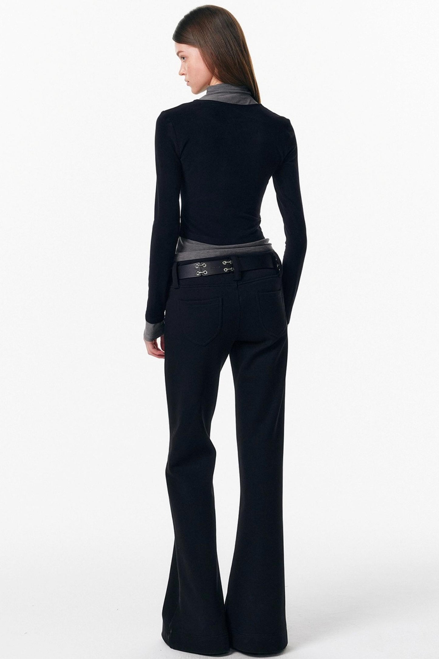 Fleece-Lined Flared Pants