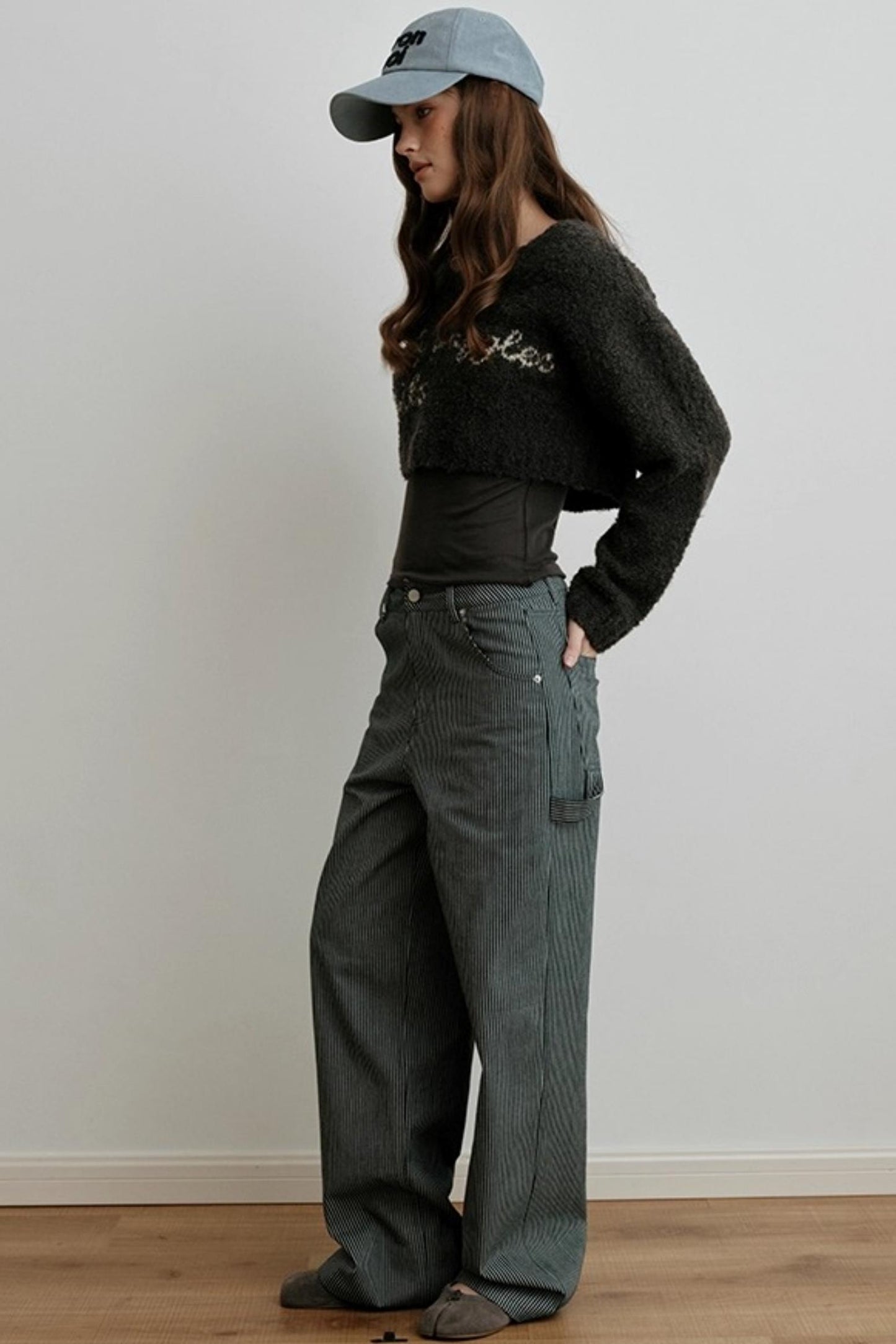 Embroidered Airy Drapey Pants