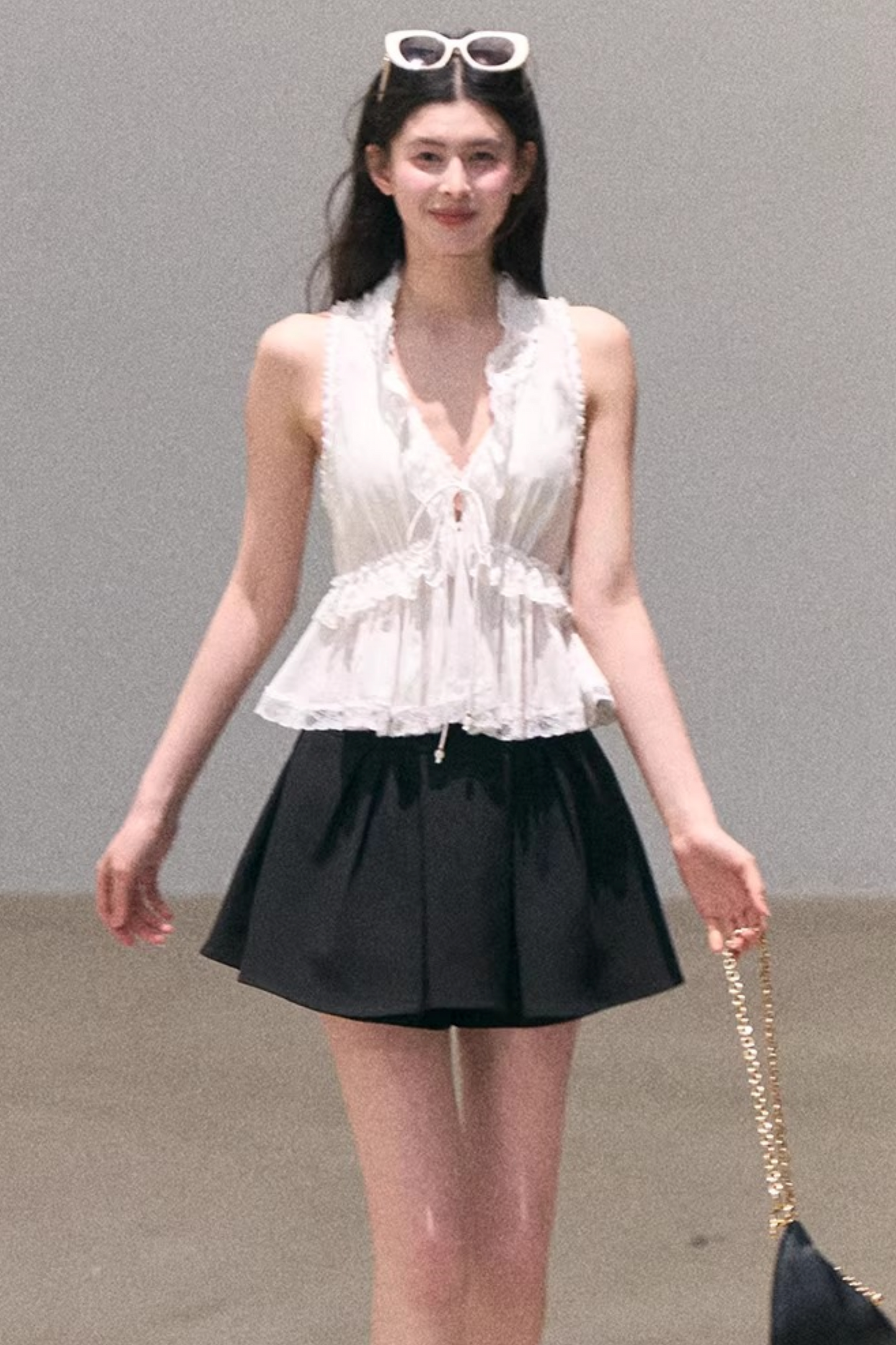 Hidden Petals Silk Lace Top