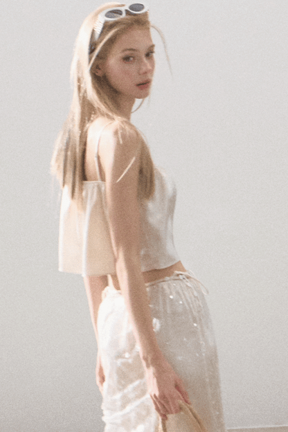 Silk Satin Dress & Camisole Set-Up