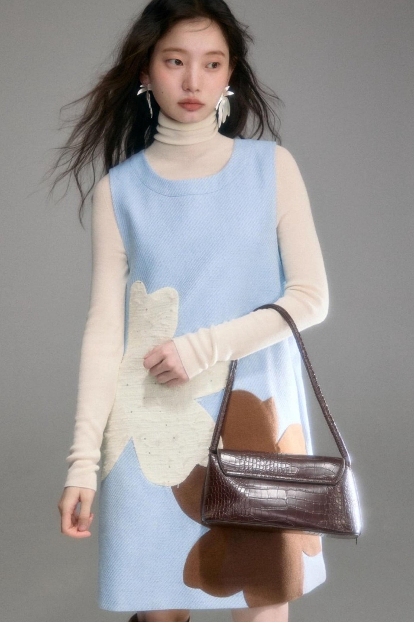 Contrasting Flower Patchwork Sundress