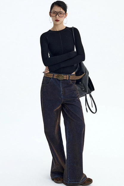 Distressed Velvet Winter Pants