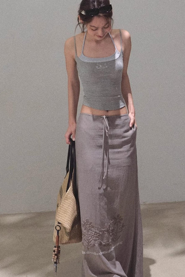 Skirt in lyocell