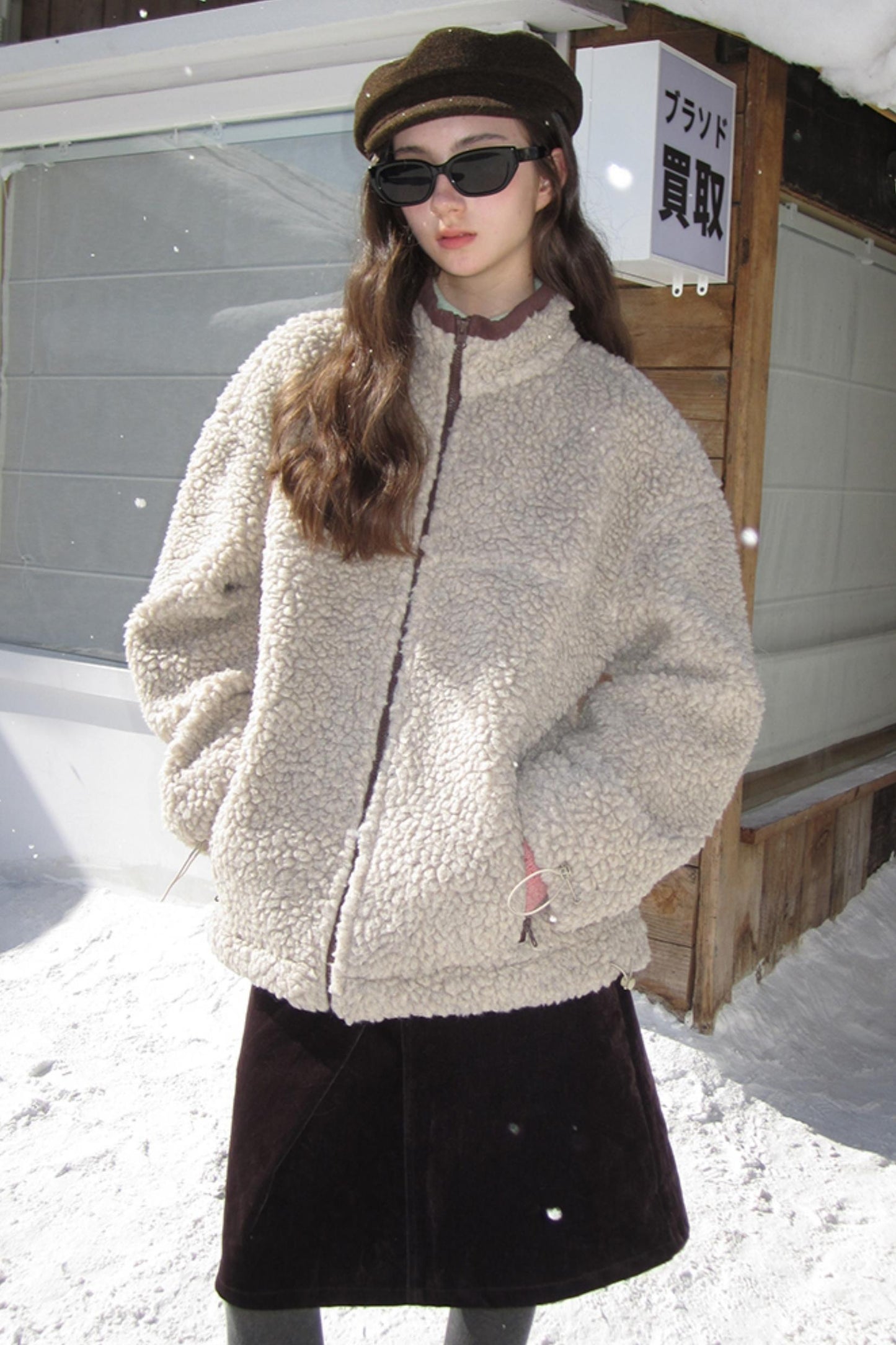 Snow Kiss Latte Plush Coat