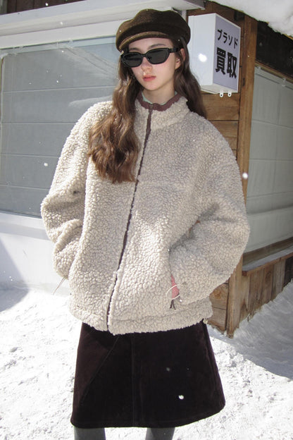 Snow Kiss Latte Plush Coat