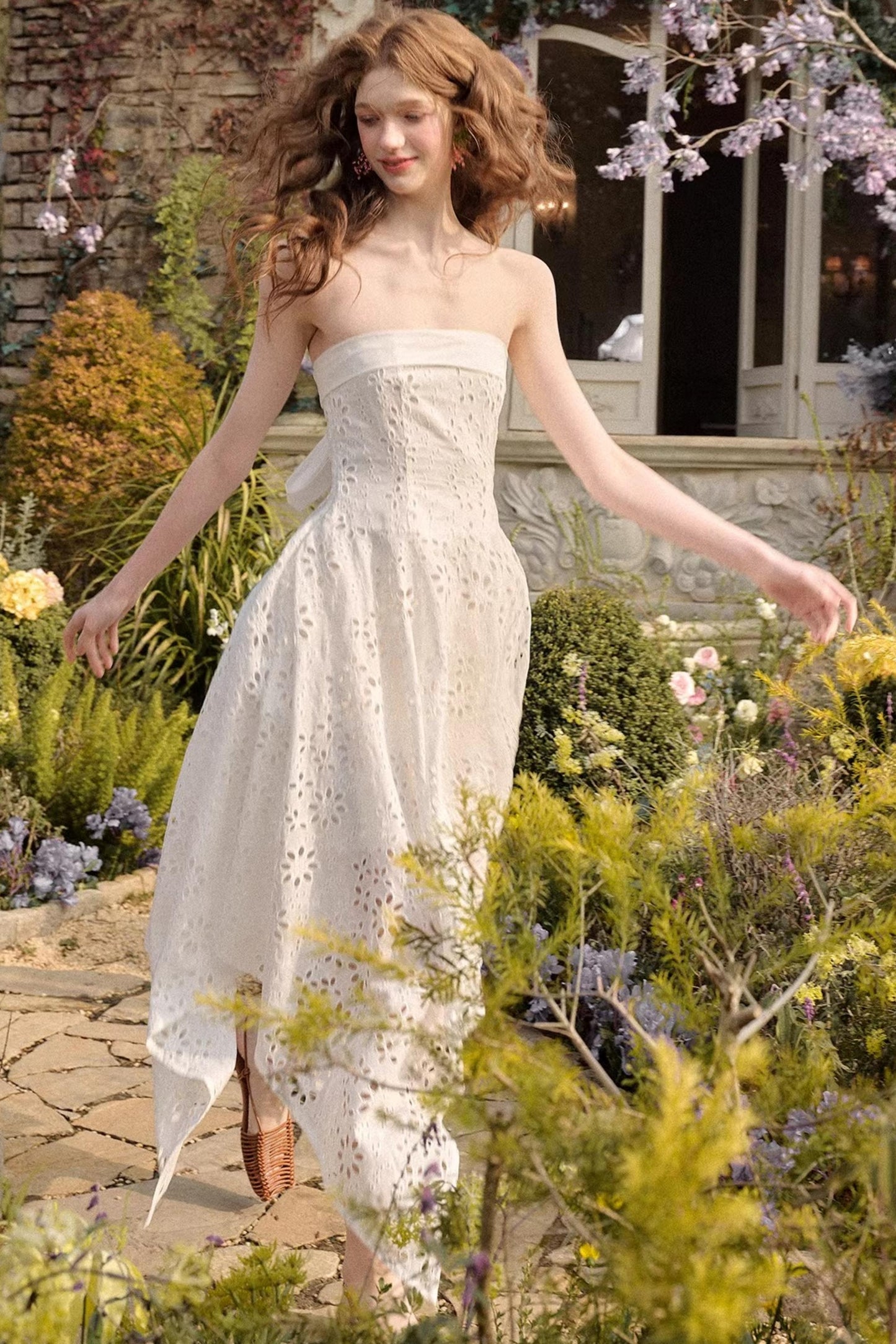 Milky Way Asymmetrical White Dress