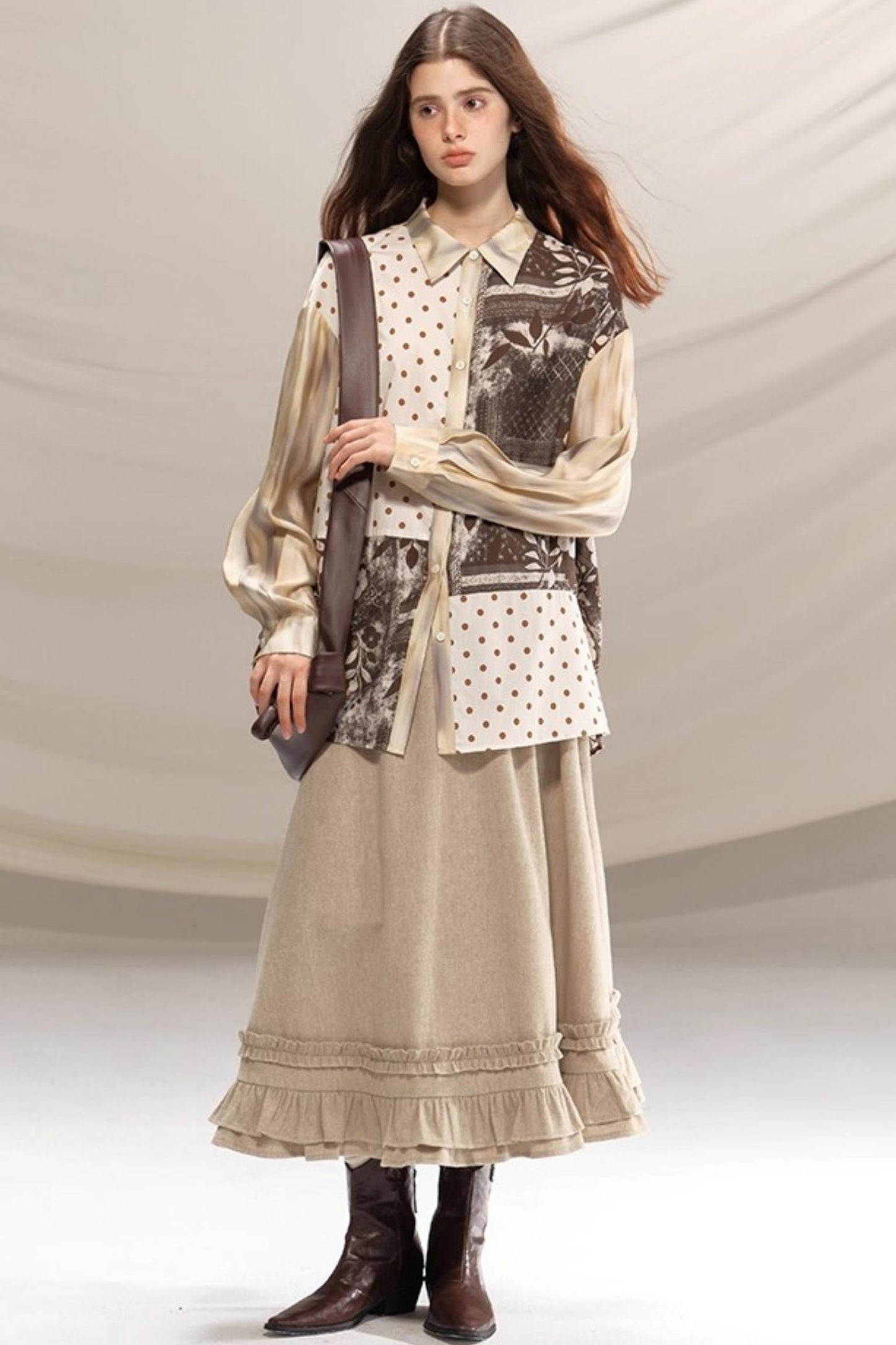 Fireplace Whispers Artistic Loose Shirt