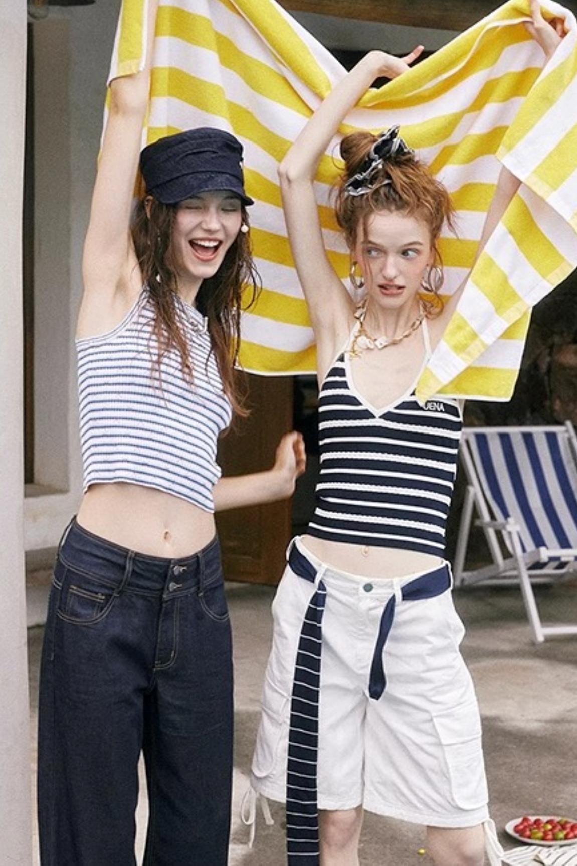 Textured Striped Knit Camisole