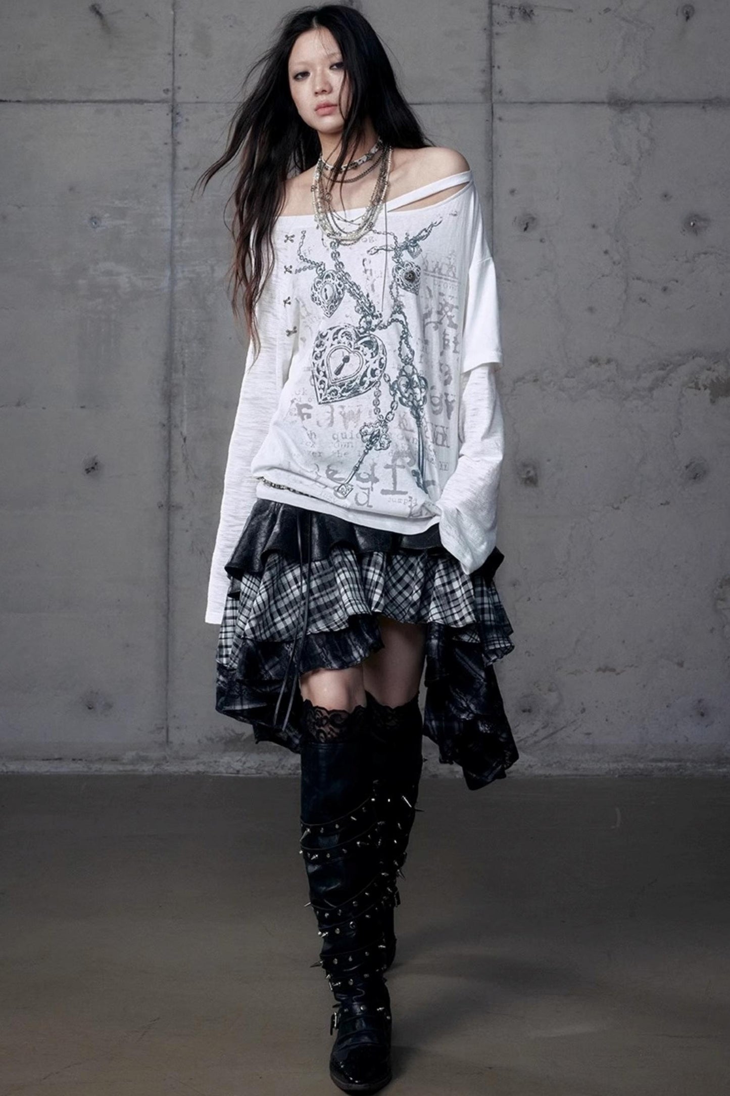 Wasteland Punk One-Shoulder T-Shirt