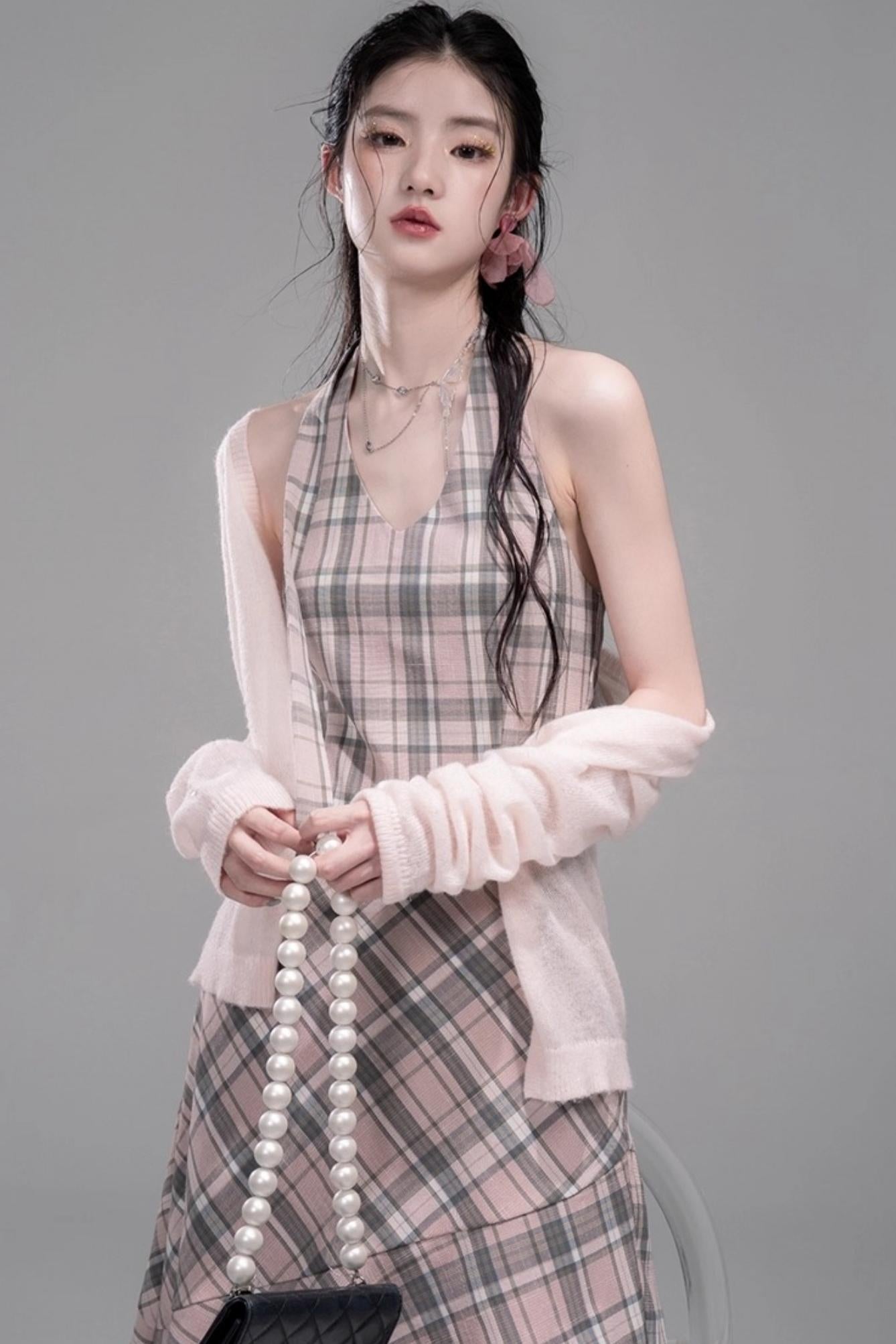 럭셔리 핑크 가디건