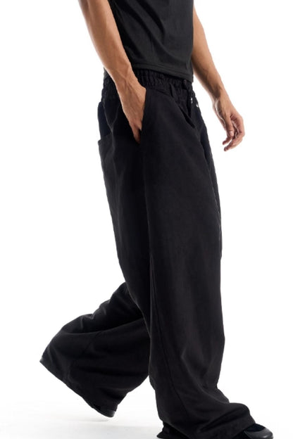 Double-Waist Pleated Pants