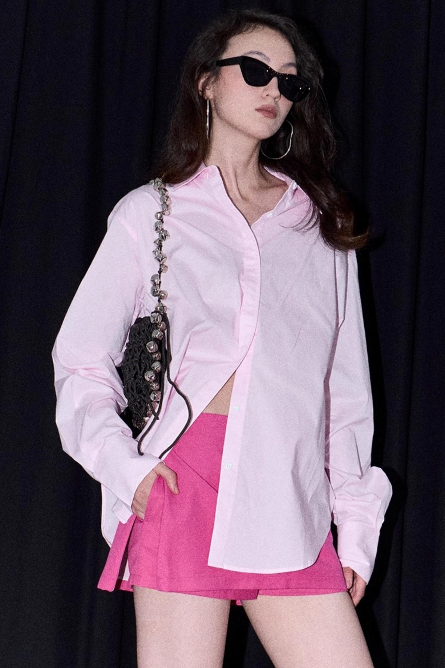 Love Buckle Casual Long-Sleeved Shirt