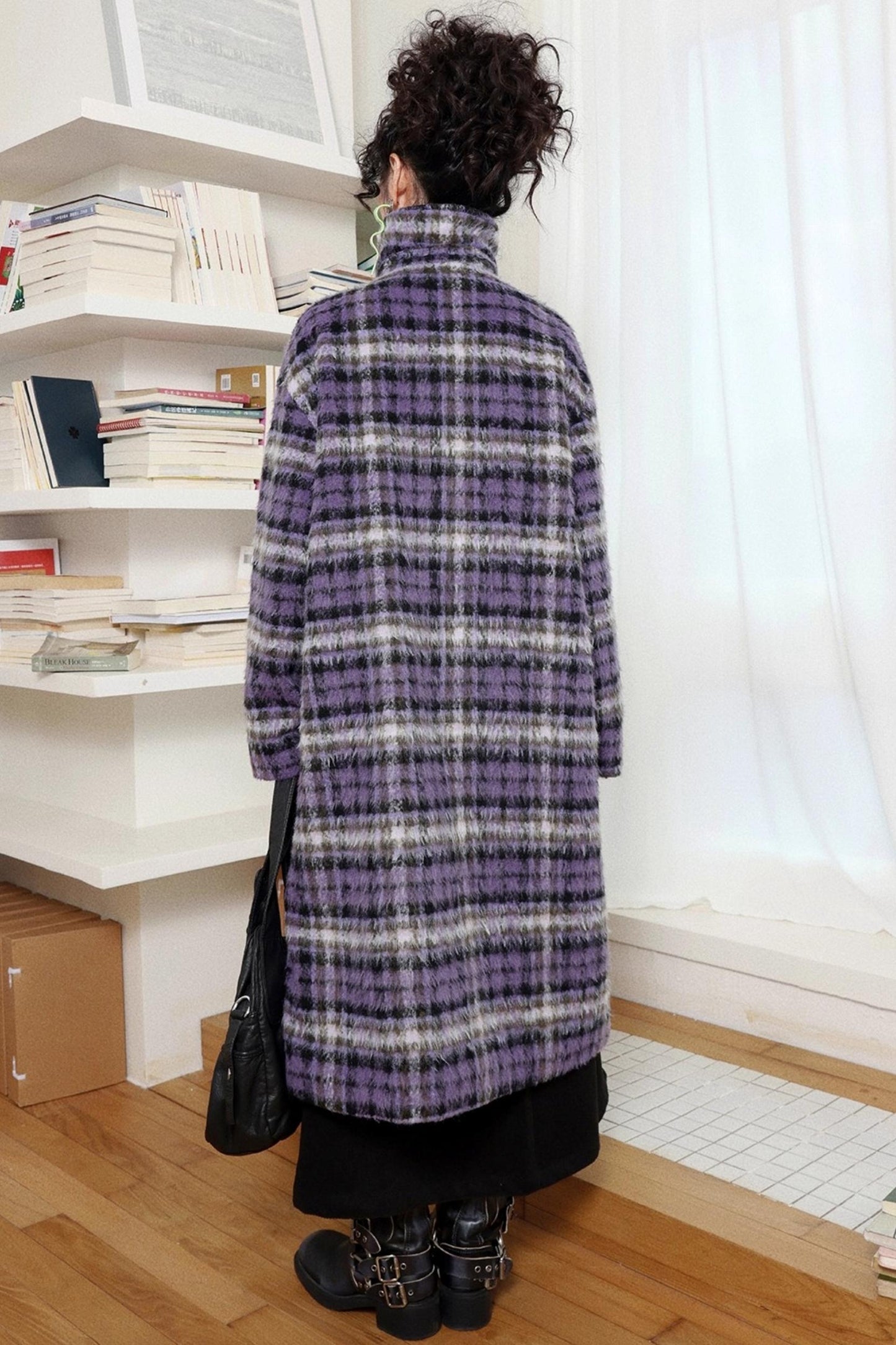 Plaid Woolen Winter Coat