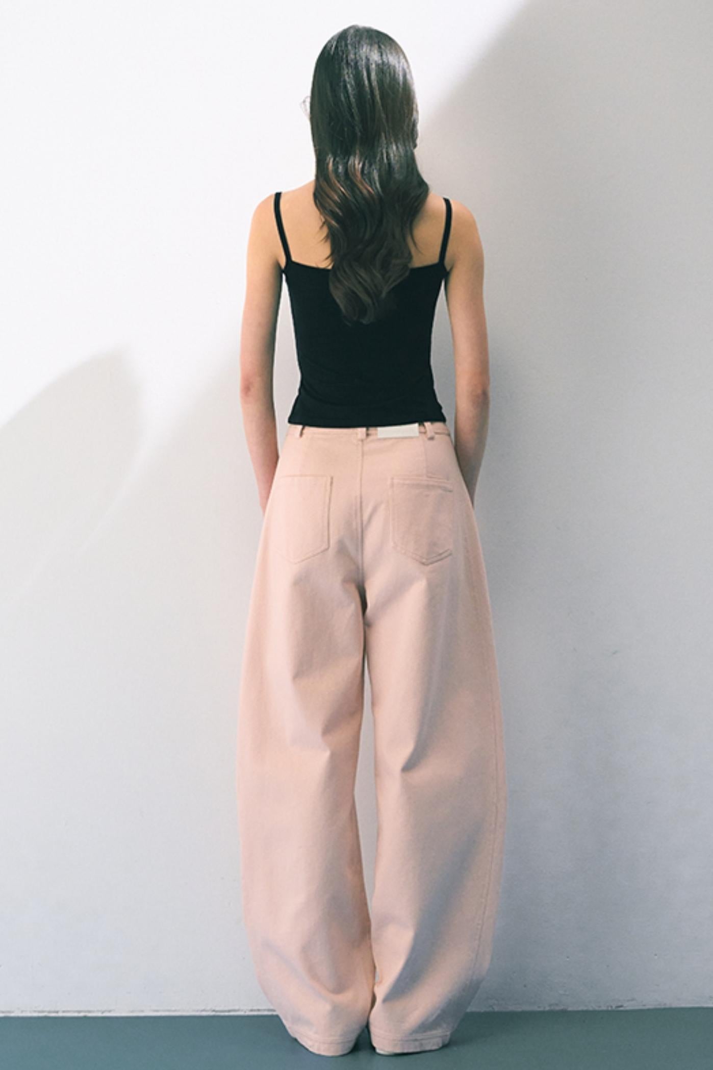 Pink Straight Leg Trousers