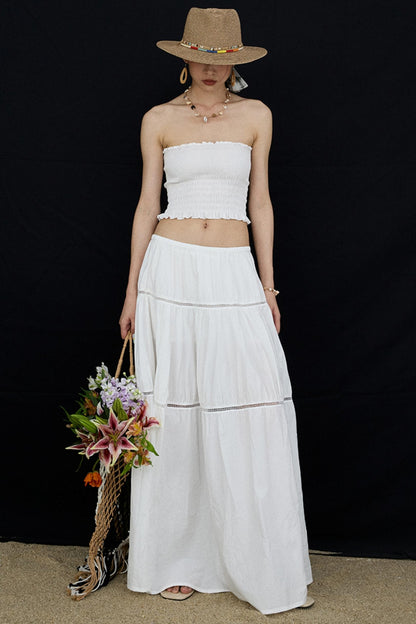 Back Lace Cut-Out Bandeau Top