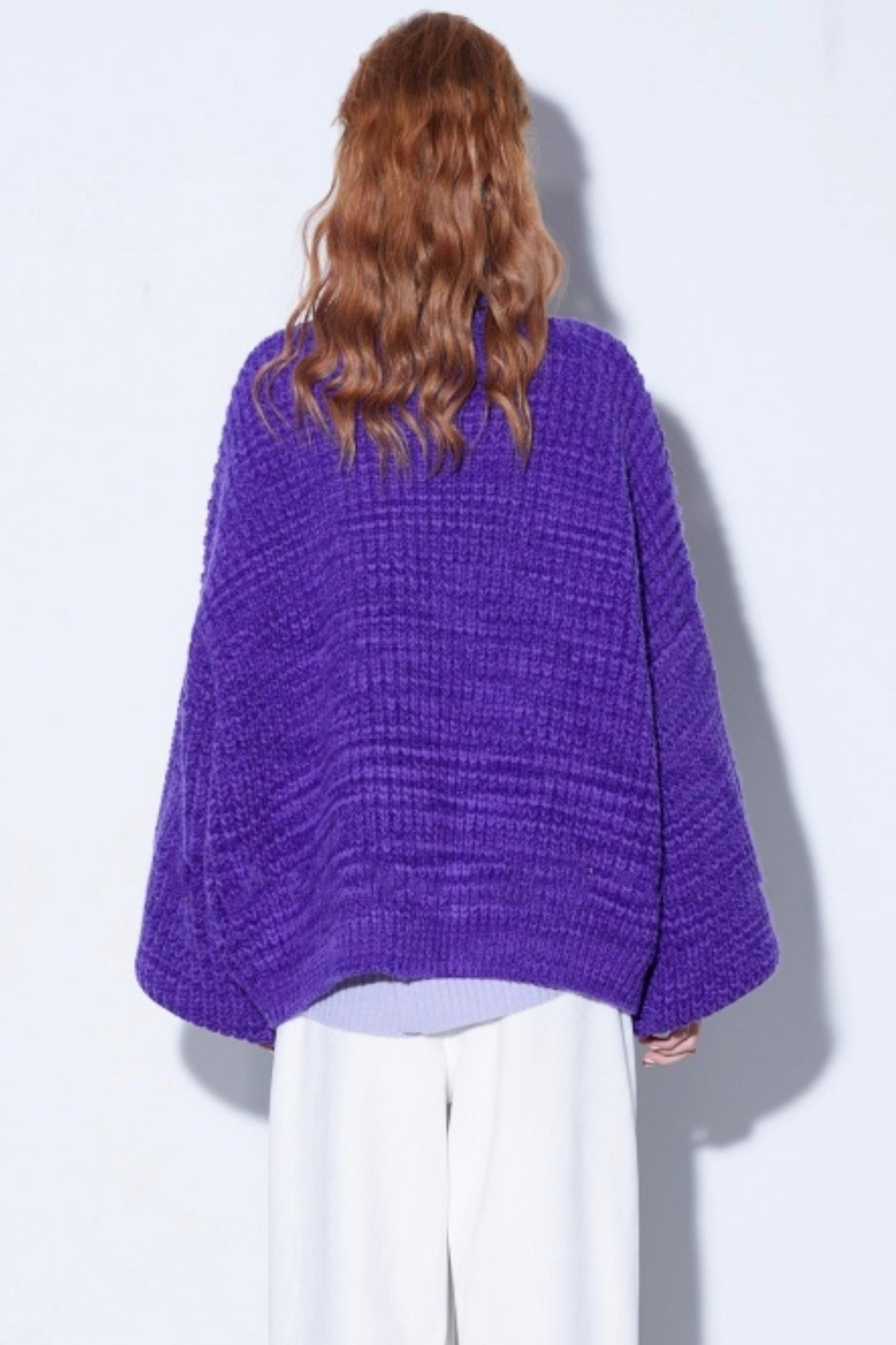 Heavyweight Two-Tone Lantern Cardigan