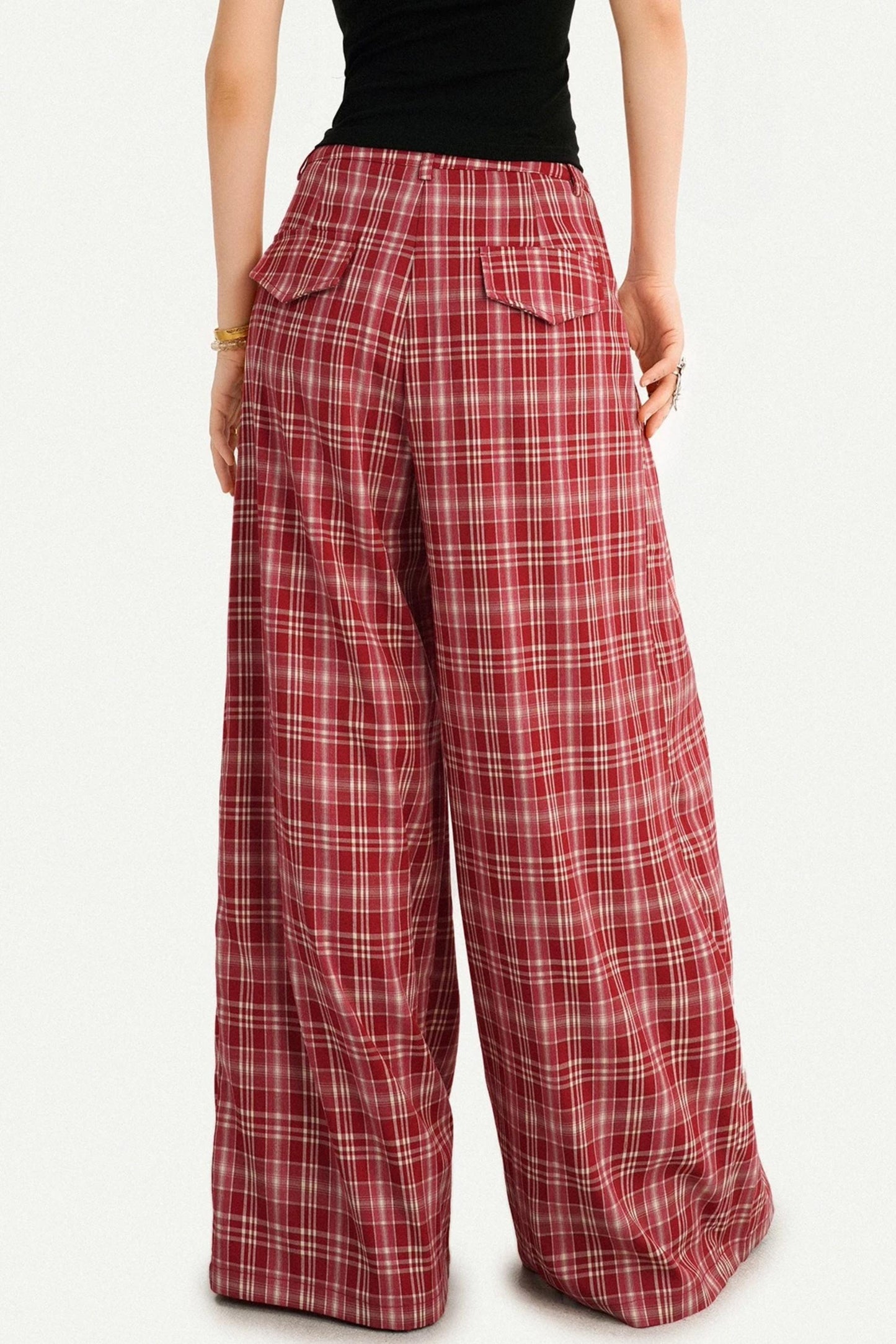 American Retro Plaid Pants