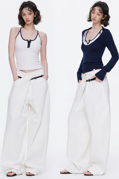 Asymmetrische Taillenjeans