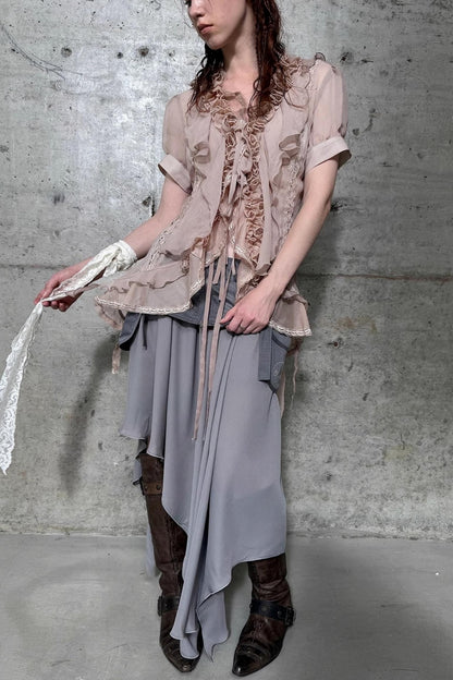 Gauze Ruffle Shirt