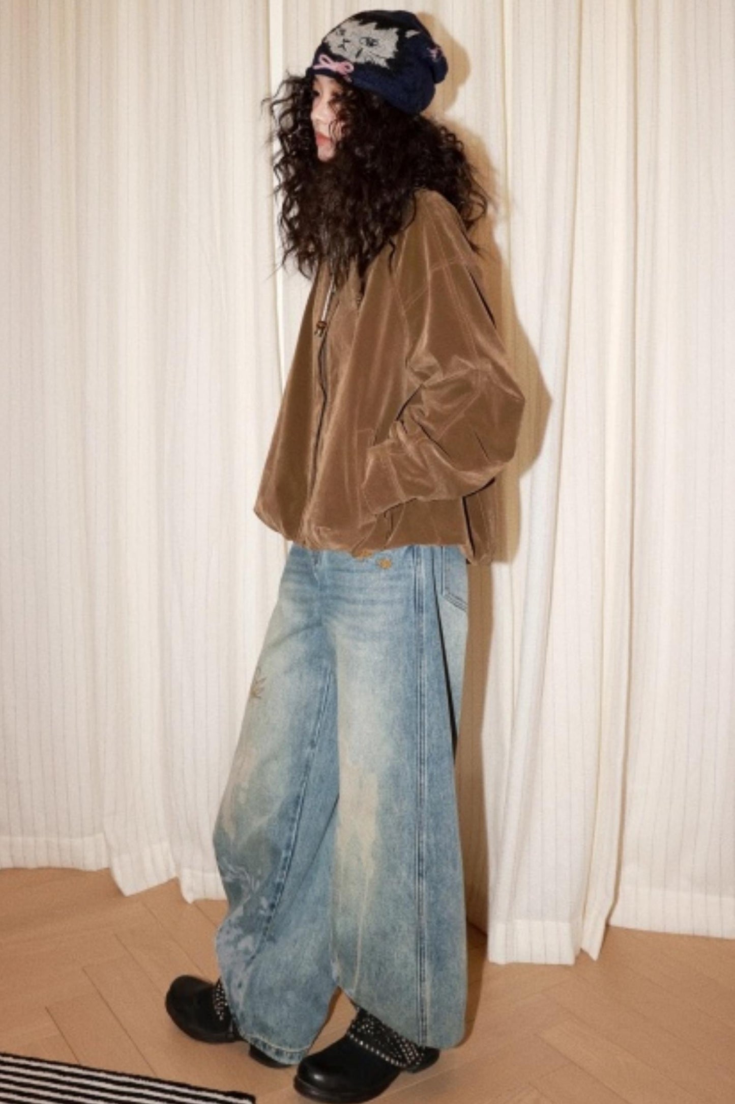 Flaming Flower Distressed Jeans