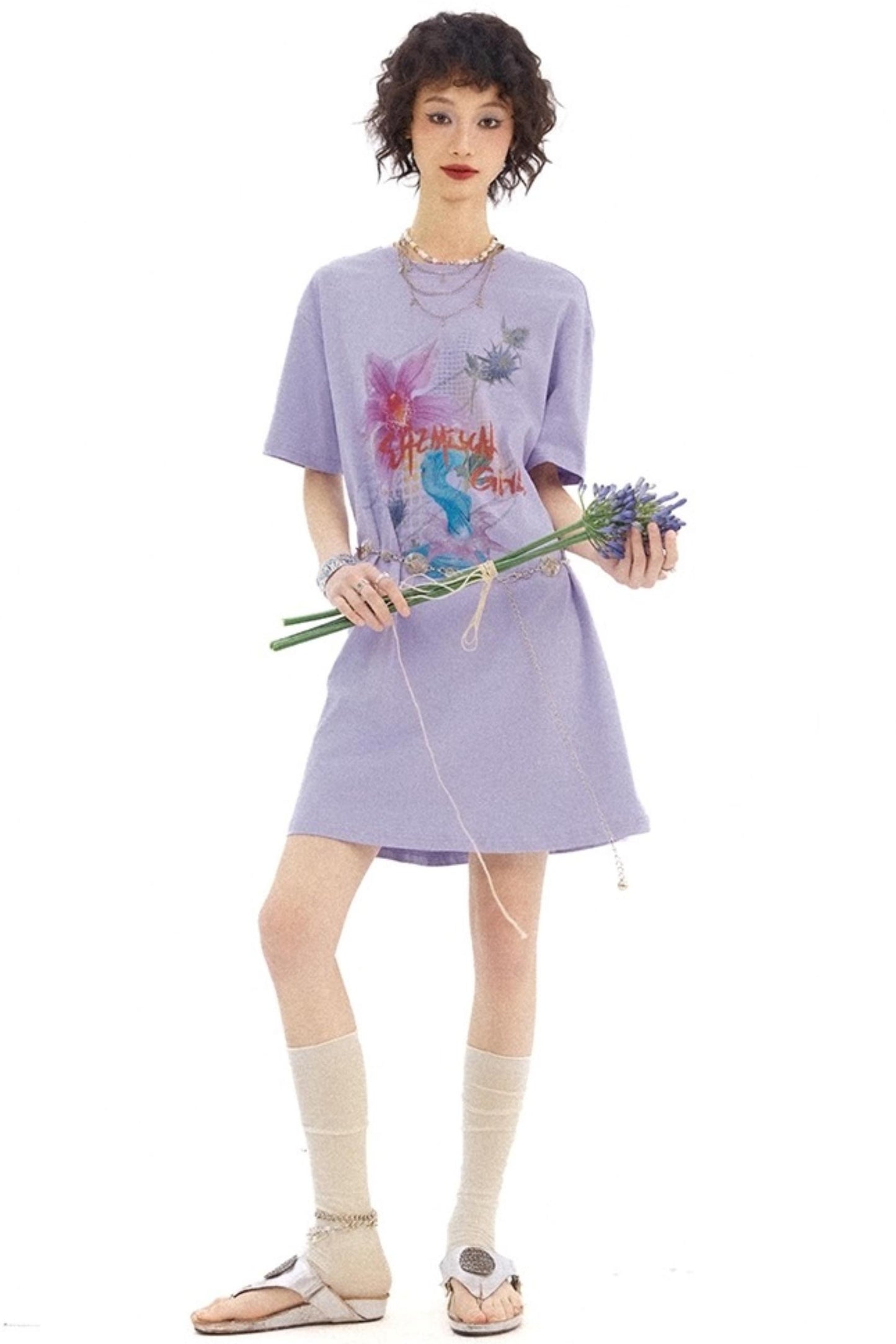 Flower Room T-Shirt Dress