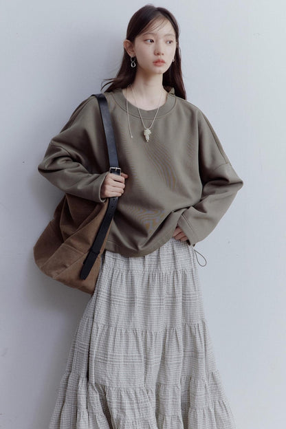 Check Layered Cake Skirt