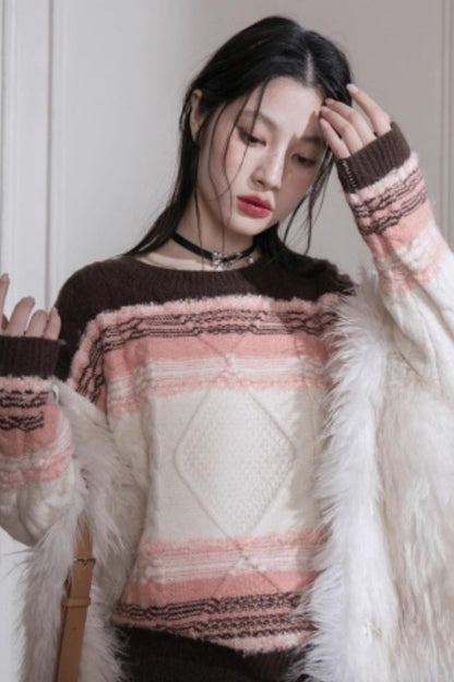 Sunset Gradient Knit Skirt Set