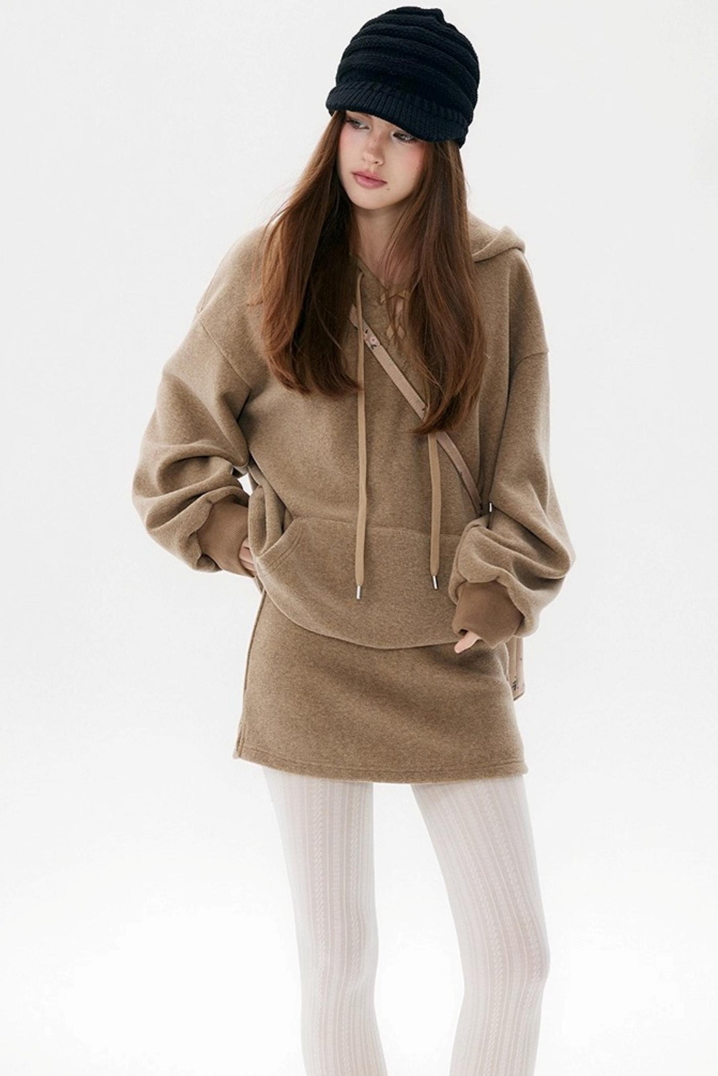 Smoky Winter Hoodie Skirt Set-Up